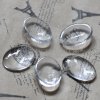 10pcs 30*40mm transparent oval shape glass cabochon,pendant setting cabochon 4120005-3