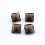1Pcs Natural Smoky Quartz Princess Cut Square Faceted Loose Gemstone Nature Semi Precious Stone DIY Jewelry Supplies 4140023