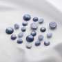 5Pcs Round Oval Nature Blue Kyanite Cabochon,Semi Precious Gemstone DIY Jewelry Supplies 4110189