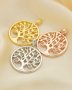 20MM Keepsake Breast Milk Resin Marquise Pendant Bezel Settings,Tree of Life Pendant,Solid 925 Sterling Silver Rose Gold Plated Charm,DIY Pendant Bezel 1431169