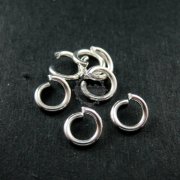 100pcs 7mm diamter 1mm thick silver plated brass strong open single jumpring DIY supplies findings 1542006