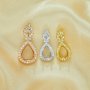 Halo Pear Prong Pendant Settings,Solid 925 Sterling Silver Rose Gold Plated Pendant Charm,Butterfly Art Deco Pear Pendant,DIY Pendant Supplies For Gemstone 1431494