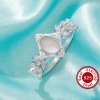 4x6MM Keepsake Breast Milk Resin Oval Bezel Ring Settings,Tree Branch Leaf Solid 925 Silver Ring,Art Deco Oval Ring,DIY Ring Supplies 1222134