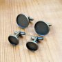 10Pcs 12MM Vintage Bronze Brass Round French Crown Cuff Links Blanks,Sleeve Button 1500003