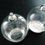 6pcs 30mm round silver plated bulb vial glass bottle with 20mm open mouth DIY pendant charm supplies 1820251