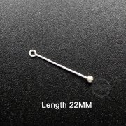 5Pcs 22MM 925 Sterling Silver Screw Ball Pin For Beading Pendant Bail DIY Supplies 1512012-2