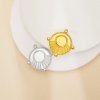 8MM Round Bezel Stainless Steel Pendant Settings,Yellow Gold Silver Round Pendant Charm,Art Deco Pendant,DIY Pendant Blank Supplies 1411473