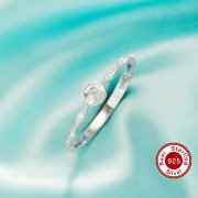 Ball Round Pin Ring Settings For Half Drilled Pearl Bead,Solid 925 Sterling Silver Ring For Half Drilled Beads,Art Deco Ring,DIY Ring Supplies 1295083