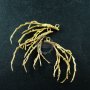 6pcs 25x43mm vintage raw brass tree branch bamboo root pendant charm DIY jewlery supplies 1800132