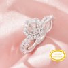 Hexagon Prong Ring Settings,Infinity Solid 14K 18K Gold Moissanite Ring,Elegant Pave Moissanite Ring,DIY Ring Supplies For Gemstone 1294986
