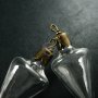 5pcs 35*18MM water drop glass tube bottle wish pendant charm with bronze bail DIY glass dome jewelry supplies1810419