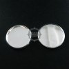 10pcs 20mm silver plated brass round simple DIY bezel tray setting pendant charm jewelry supplies 1411106