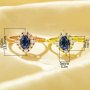 5x7MM Oval Color Change Simulated Alexandrite Ring,Luxury Solid 925 Sterling Silver Rose Gold Plated Ring,June Birthstone Adjustable Ring 6220350