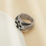Heavy Cross Stainless Steel Ring,Stainless Steel Baptism Ring,Religious Ring,Men's Ring,DIY Ring Supplies 1295007