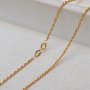 1.2MM Solid 18K Yellow Gold Necklace,Au750 Necklace,18K Gold Wheat Necklace,DIY Necklace Supplies 1315024