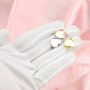 Keepsake Breast Milk Bezel 12MM Heart Pendant Settings Solid 14K/18K Gold DIY Memory Jewelry Supplies 1431088-1