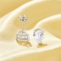 Minimalist Pear Simulated Diamond Studs Earrings With 6x8MM Pear White Cubic Zirconia,Solid 925 Sterling Silver Earrings,Simple Earrings 6330019