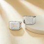 Cushion Square Stainless Steel Ring,Customized Square Photo Ring,Silver Stainless Stell Ring,DIY Ring Blank 1295017