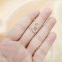 8MM Pave CZ Stone Moon Charm,Solid 925 Sterling Silver Gold Plated Pendant Charm,DIY Pendant Charm Supplies 1431193