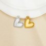8MM Heart Bezel Stainless Steel Pendant Settings,Yellow Gold Silver Heart Pendant Charm,Art Deco Heart Pendant,DIY Pendant Blank Supplies 1431516