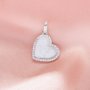 10MM Keepsake Breast Milk Resin Heart Bezel Pendant Settings,Solid 14K 18K Gold Pendant Charm,Moissanite Art Deco Pendant,DIY Pendant Supplies 1431501