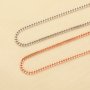 1.8MM Cuba Link Chain Necklace,Solid 925 Sterling Silver Rose Gold Plated Necklace Chain,Dainty Curb Chain,DIY Simple Chain 1320033