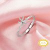 Solitaire Round Stones Prong Ring Settings,Solid 14K 18K Gold Ring,Minimalist Ring,DIY Ring Supplies For Gemstone 1295097