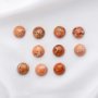 5Pcs 12MM Round Orange Imperial Jasper Cabochon,Semi Precious Gemstone DIY Jewelry Supplies 4110185