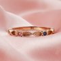 Half Band Keepsake Breast Milk Resin Ring Settings Solid 14K 18K Gold 2x4MM Infinity Bezel Nature Birthstone Stackable Ring 1294388-1