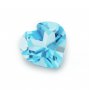 1Pcs Heart Faceted Swiss Blue Topaz November Birthstone Nature Point Back Gemstone DIY Supplies 4130021