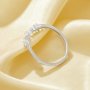US Size 7 Angel Wings CZ Stone Stackable Ring,Solid 925 Sterling Silver Ring,Dainty Adjustable Ring,Stackable Ring,DIY Ring Supplies 6290610