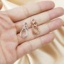 8x10MM Oval Prong Pendant Settings Mother's Love Solid 925 Sterling Silver Rose Gold Plated Charm Bezel DIY Gemstone Supplies 1421159