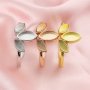 Keepsake Breast Milk Marquise Ring Settings Resin Solid 14K Gold DIY Ring Blank Band for Resin 1294329-1