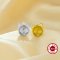 Keepsake Breast Milk Resin Ball Round Pin Studs Earrings Settings for 8-9MM Half Drilled Pearl Bead,Cat Solid 925 Sterling Silver Gold Plated Earrings,Cat Art Deco Earrings,DIY Earrings Supplies 1706216