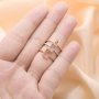 Oval Prong Ring Settings,Solid 925 Sterling Silver Rose Gold Plated Ring,Art Deco Ring,DIY Ring Blank Supplies 1224163
