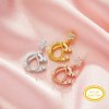 6x8MM Pear Prong Pendant Bezel Settings,Moon Solid 14K 18K Gold Pendant,Art Deco Pendant,DIY Pendant Supplies For Gemstone 1431509