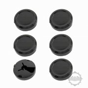 12Pcs 25MM Big Gun Black Round Cuff Button Cover Cuff Links For Wedding Formal Shirt