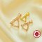 Triangle Prong Pendant Settings,Solid 925 Sterling Silver Rose Gold Plated Pendant Charm,Minimalist Triangle Pendant,DIY Pendant Supplies 1431495