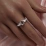 6x8MM Keepsake Oval Prong Ring Settings,Infinity Split Shank Solid 14K 18K Gold Moissanite Ring,Art Deco Ring,DIY Wedding Ring Supplies For Gemstone 1222096