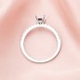 Rectangle Prong Ring Settings,Simple Bezel Solid 14K 18K Gold Moissanite Ring,Art Deco Ring,DIY Ring Blank Supplies 1294634