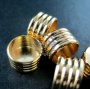 20pcs 7.5x8.5mm 14K light gold plated brass glass tube base bezel DIY glass dome supplies findings 1534005