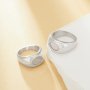Keepsake Breast Milk Resin Oval Bezel Ring,316L Stainless Steel Silver Ring,Men's Ring,Wide Face DIY Ring Supplies 1222143