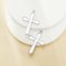 Keepsake Breast Milk Resin Cross Bezel Pendant Settings,Stainless Steel Silver Cross Pendant Charm,DIY Pendant Blank 1431466
