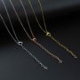 5Pcs 1MM Thick 16-22Inches Rose Gold Plated Stainless Steel O Chain Necklace DIY Supplies Findings 1320010-1