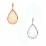 Breast Milk Resin Pear Solid Back Pendant Bezel Settings,Solid 14K 18K Gold Pendant Charm,DIY Memory Jewelry Supplies 1431215