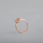 1Pcs 6X8MM Oval Silver Rose Gold Gemstone Cz Stone Crown Prong Bezel Solid 925 Sterling Silver Adjustable Ring Settings 1224019