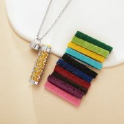 Hollow Flower Aroma Diffuser Pendnat Necklace Stainless Steel Perfume Diffuser with Sponge 1190075