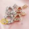 Multiple Size Solid 14K Rose Gold Oval Prong Bezel Settings for Gemstone Moissanite Diamond DIY Pendant Charm 1421096-1