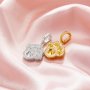 Keepsake Breast Milk Resin Round Paw Pendant Settings,Solid 14K 18K Gold Pendant Charm,DIY Pendant Supplies 1411459