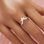 Curved Moissanite Stackable Ring,Solid 14K 18K Gold Ring,Elegant Stacker Ring,Stackable Ring,DIY Ring Supplies 1294996